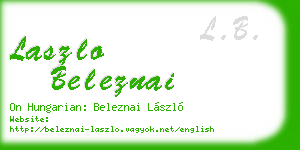 laszlo beleznai business card